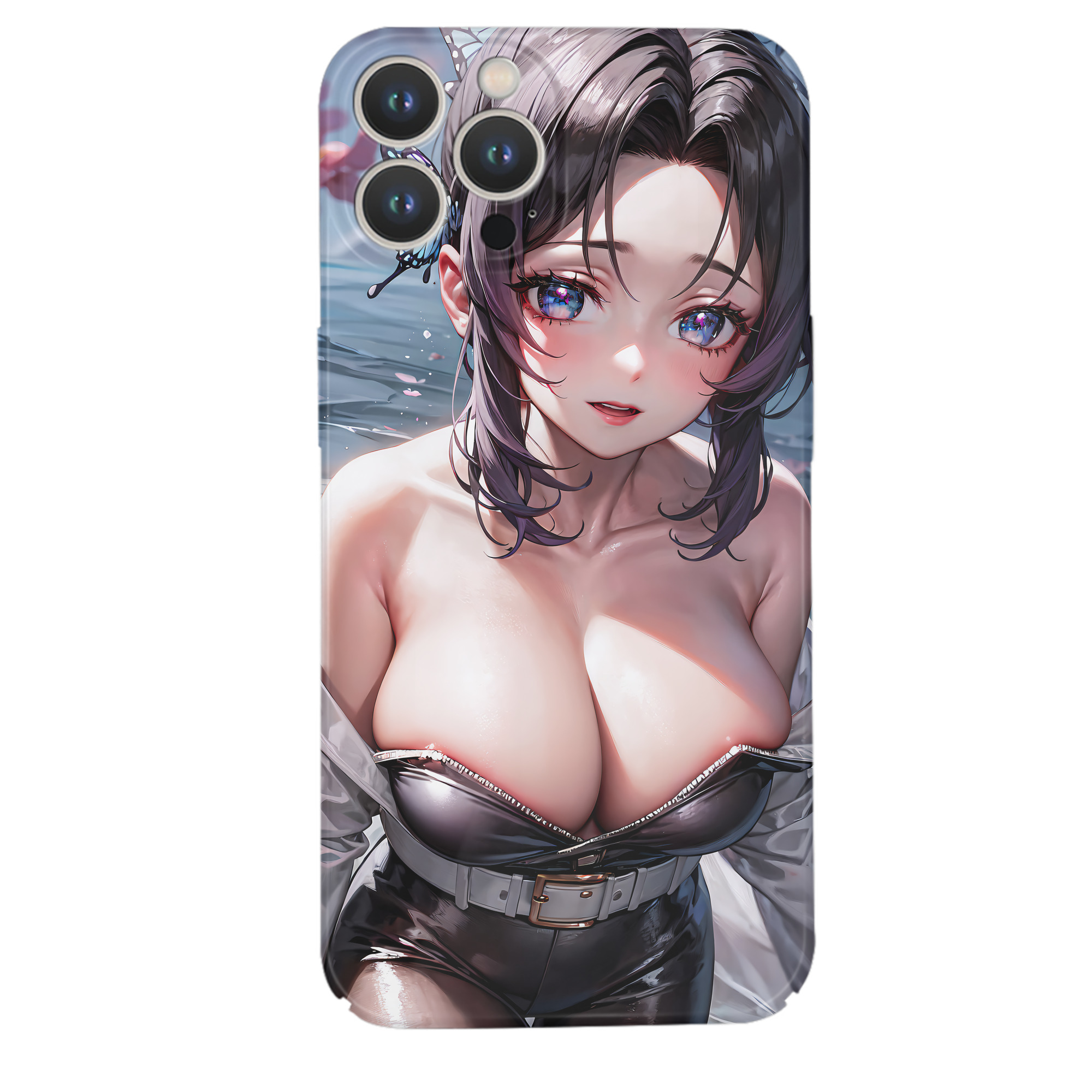 （画像用） 鬼滅の刃（きめつのやいば）蟲柱-胡蝶 しのぶ／こちょう しのぶ Kochou Shinobu 【iPhone 14シリーズ対応】ハードケース